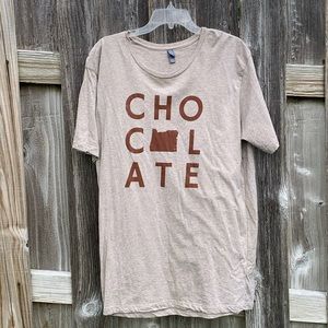 District Made Graphic “Chocolate” Tee Shirt Large
